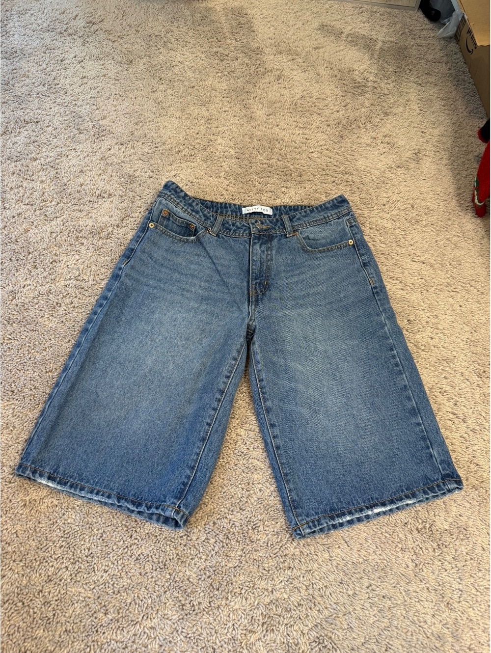 Witty Fox Dad Denim Jorts Size 5/27 Y2K Baggy Bermuda Jean Shorts